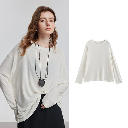 Elevate Your Wardrobe with Our Women's Long Sleeve Lyocell T-Shirt - Perfect for Spring 2025!